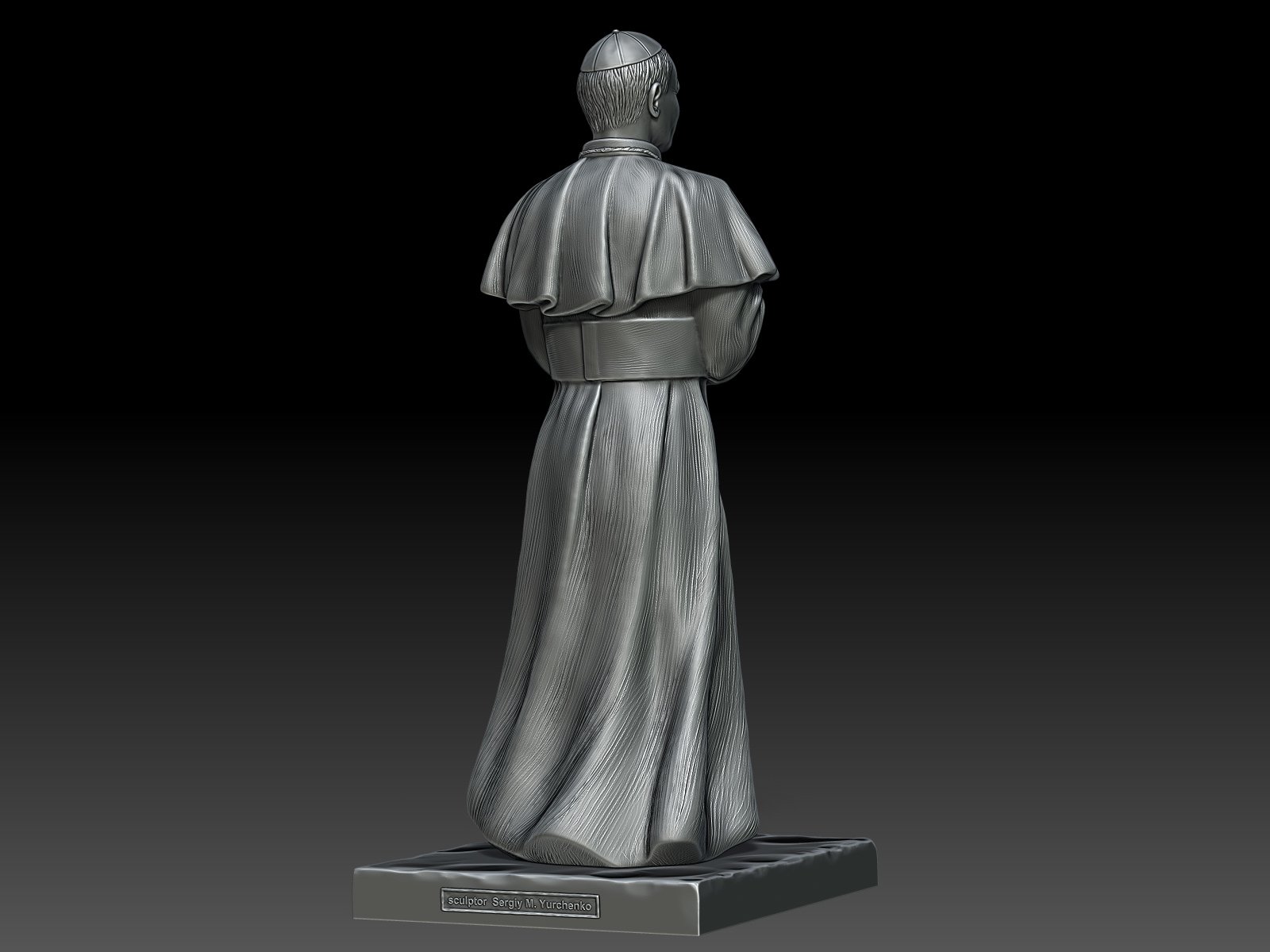 3D Statue of Saint John Paul II the Great